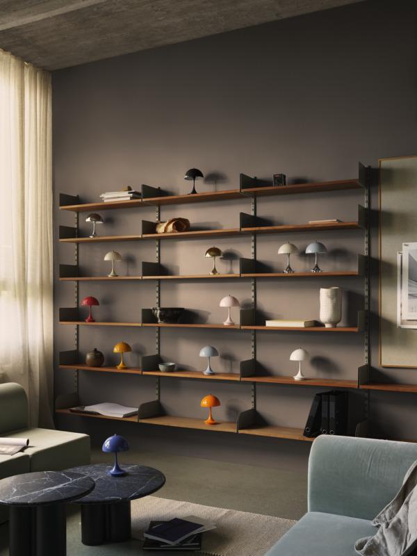 Louis Poulsen Panthella tafellamp V3 Ø16 LED oplaadbaar Chrome