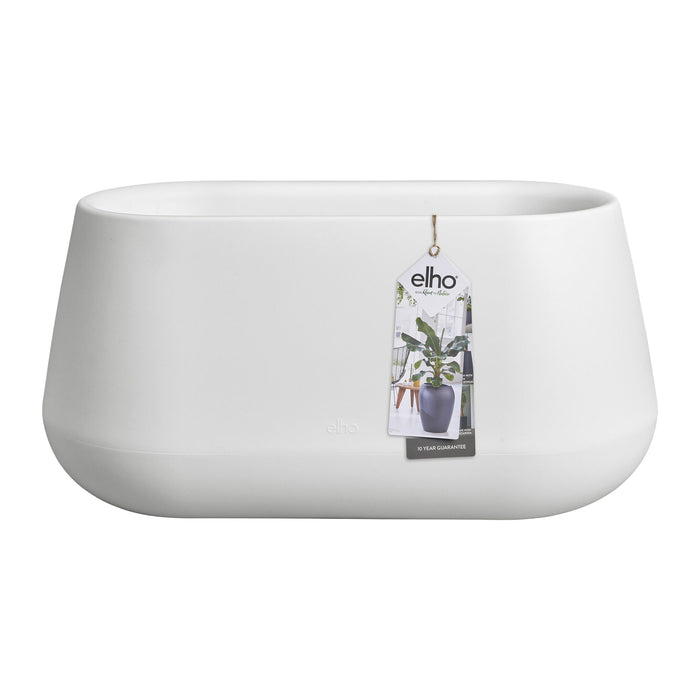 Elho Pure Cone Long Wheels 75 - Wit - L 74 x B x H 36 cm - Binnen en Buiten - 100% gerecycled