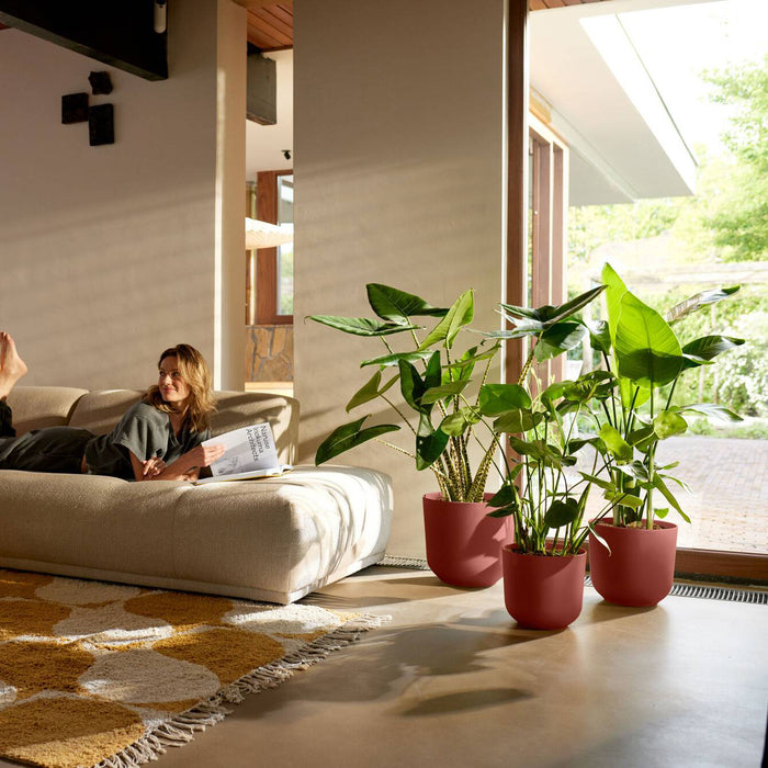 Elho Jazz Rond 30 - Rood - L 30 x B x H 27 cm - Binnen - 100% gerecycled