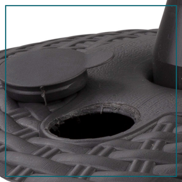 HIXA Aktive Parasolvoet Vulbaar Rotan Antraciet 20 KG 45x30cm