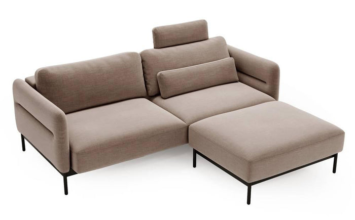 NADUVI Collection 3-zitsbank Selene met poef