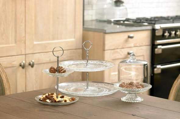 Cosy & Trendy Etagere | Serveertoren Retro - Glas - ø 18, 25 & 29 cm - 3 Laags