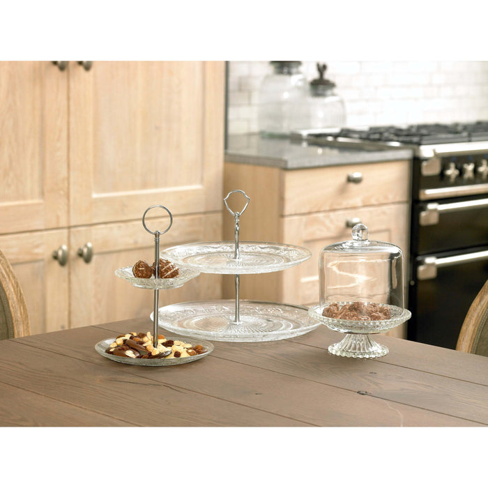 Cosy & Trendy Etagere | Serveertoren Retro - Glas - ø 18 cm - 2-Laags