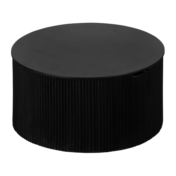 Lewis & Loft Salontafel Lonne - FSC® mangohout – Rond ⌀70 – Zwart