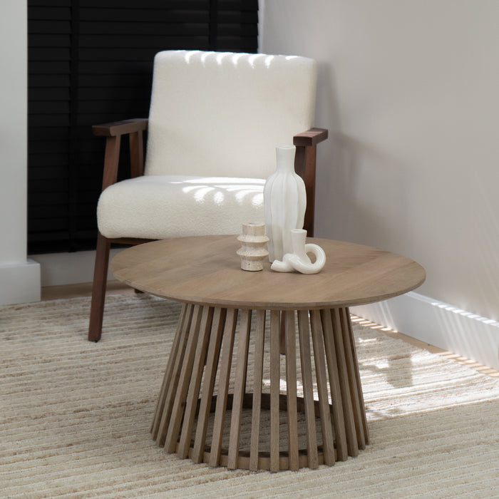 Lewis & Loft Salontafel Levi - FSC® mangohout - Rond ⌀70 - Naturel