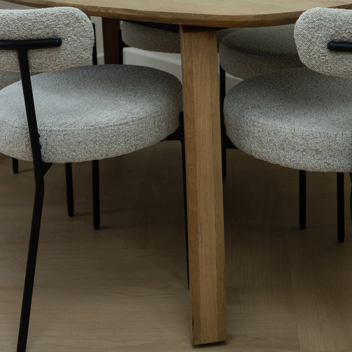 Lewis & Loft Eettafel Luna – Deens ovaal – 220 x 110 cm – Naturel