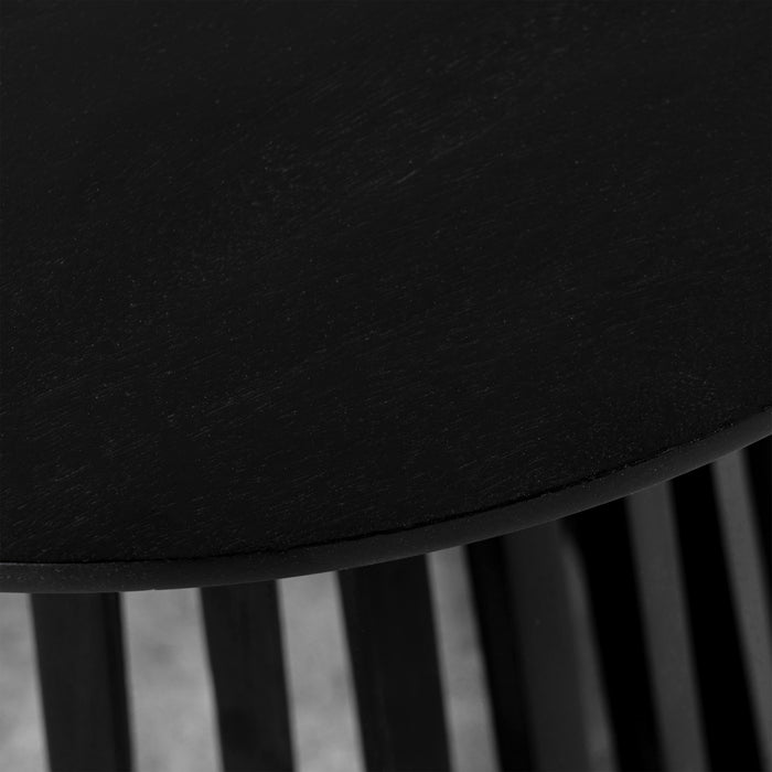 Lewis & Loft Bijzettafel Levi - FSC® mangohout - Rond ⌀50 - Zwart