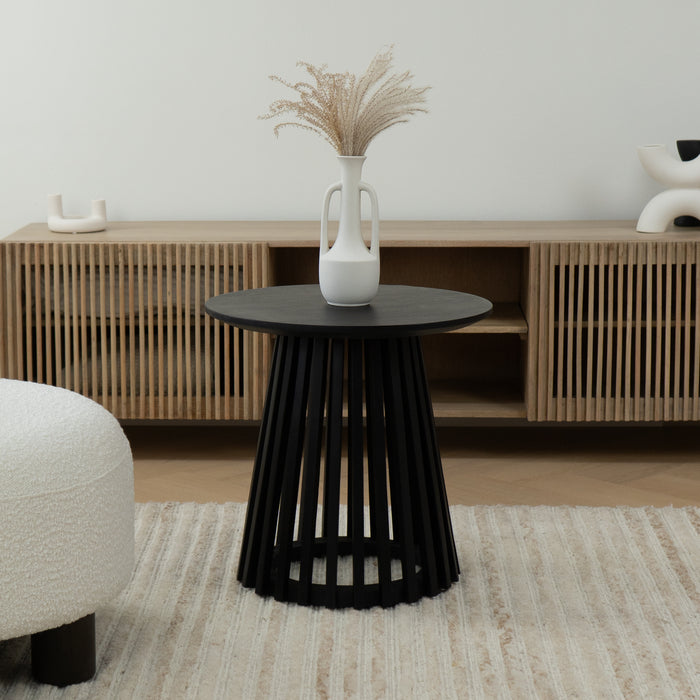 Lewis & Loft Bijzettafel Levi - FSC® mangohout - Rond ⌀50 - Zwart