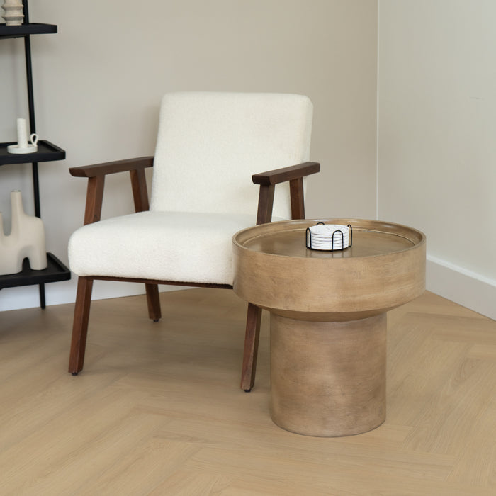 Lewis & Loft Bijzettafel Luus - Rond - FSC® mangohout - ⌀50 - Bruin