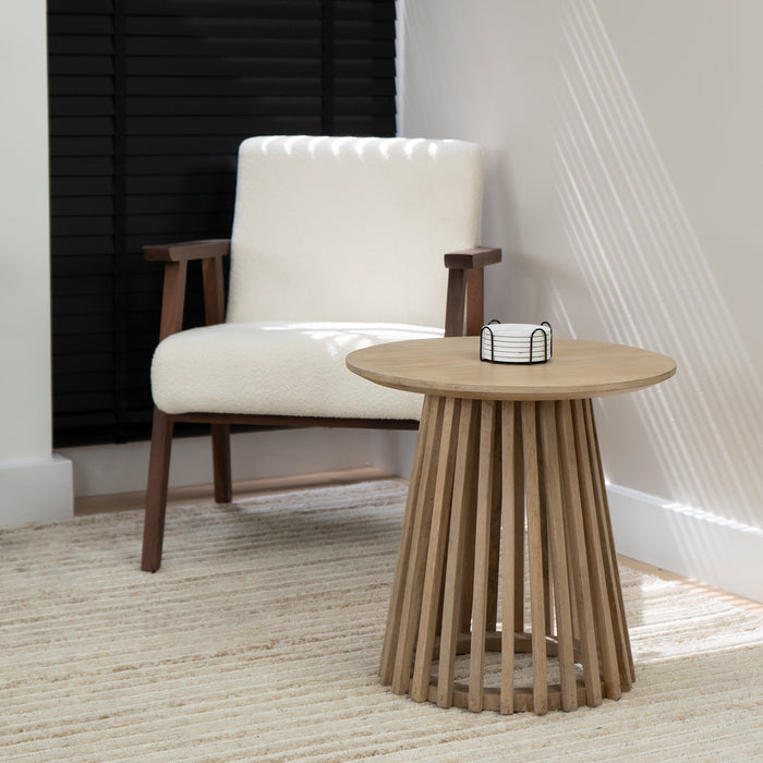 Lewis & Loft Bijzettafel Levi - FSC® mangohout - Rond ⌀50 - Naturel