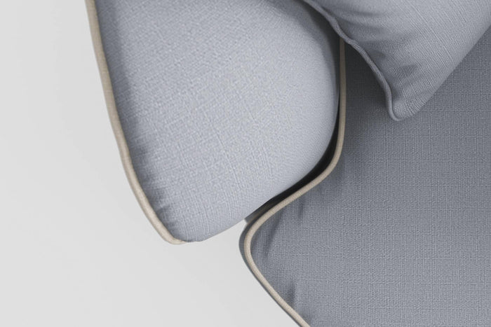 NADUVI Collection Fauteuil Vendôme linnen draaibaar met contrast