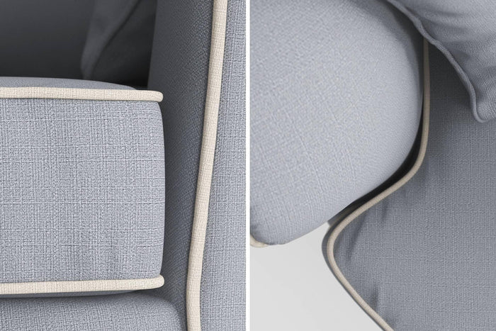 NADUVI Collection Fauteuil Vendôme linnen draaibaar met contrast