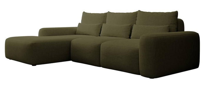 NADUVI Collection Hoekbank met slaapfunctie Calvados links chenille