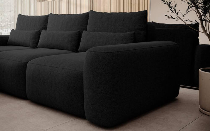 NADUVI Collection Hoekbank met slaapfunctie Calvados links chenille