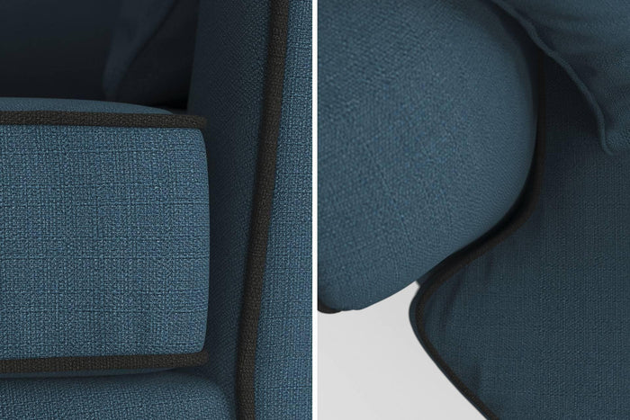 NADUVI Collection Fauteuil Vendôme linnen draaibaar met contrast