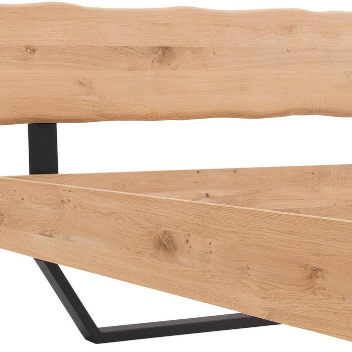 Goossens Bedframe Slade, Bedframe 160 x 220 cm hoofdbord organisch