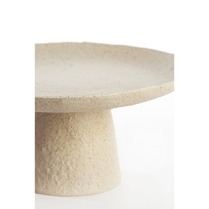 Light&living Schaal op voet 31x30,5x16 cm OTA zand+licht bruin gesp...