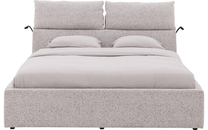 Goossens Bedframe Misty Storage - 180 x 200 - Stof gemeleerd grof