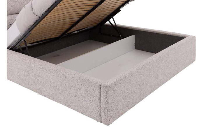 Goossens Bedframe Misty Storage - 180 x 200 - Stof gemeleerd grof