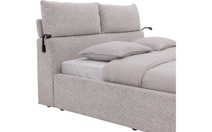 Goossens Bedframe Misty Storage - 180 x 200 - Stof gemeleerd grof