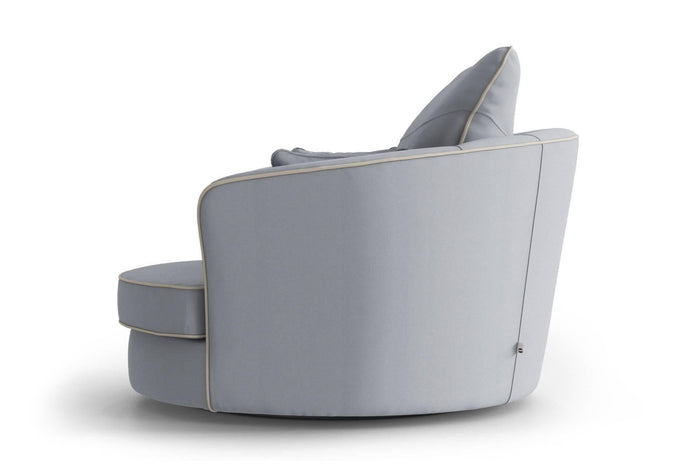 NADUVI Collection Fauteuil Vendôme linnen draaibaar met contrast