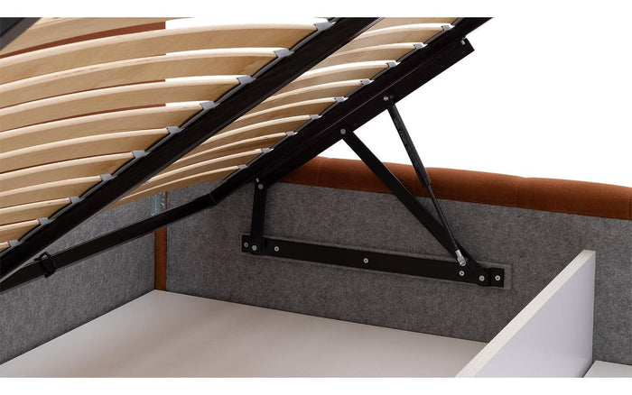 Goossens Bedframe Carte - 180 x 200 - Velours terracotta 9 - Fluweel