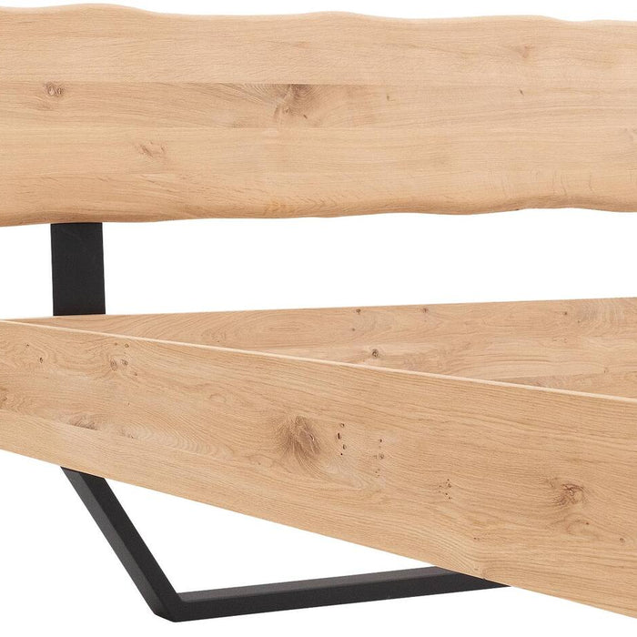 Goossens Bedframe Slade, Bedframe 180 x 210 cm hoofdbord organisch