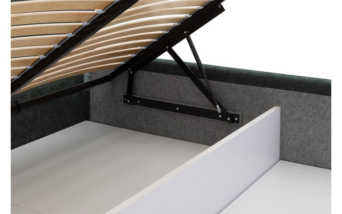 Goossens Bedframe Mysen Storage - 160 x 200 - Stof fijn geweven