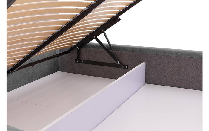 Goossens Bedframe Mysen Storage - 160 x 200 - Stof fijn geweven