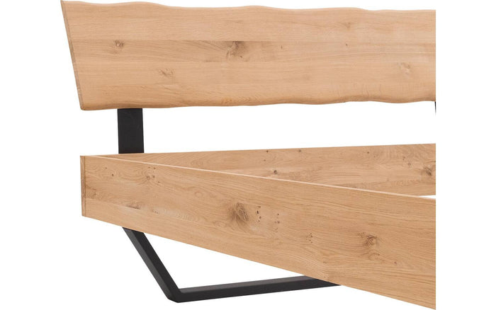 Goossens Bedframe Slade, Bedframe 180 x 210 cm hoofdbord organisch