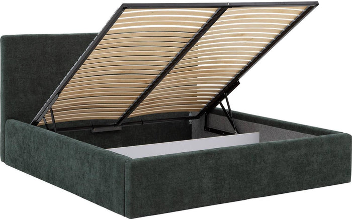 Goossens Bedframe Mysen Storage - 180 x 200 - Stof fijn geweven