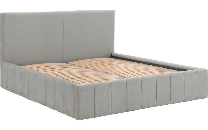Goossens Bedframe Carte - 140 x 200 - Velours grijs 4 - Fluweel