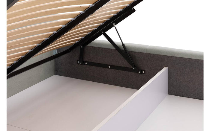 Goossens Bedframe Carte - 140 x 200 - Velours grijs 4 - Fluweel