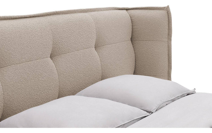 Goossens Gestoffeerd Bedframe Canon - 160 x 200 - Stof boucle licht