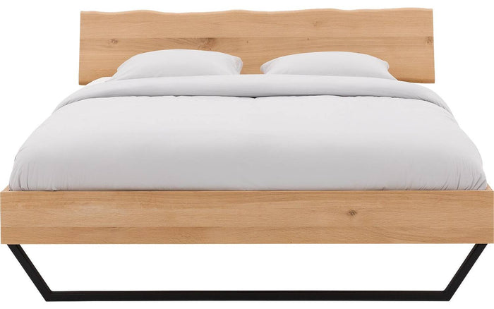 Goossens Bedframe Slade, Bedframe 180 x 220 cm hoofdbord organisch