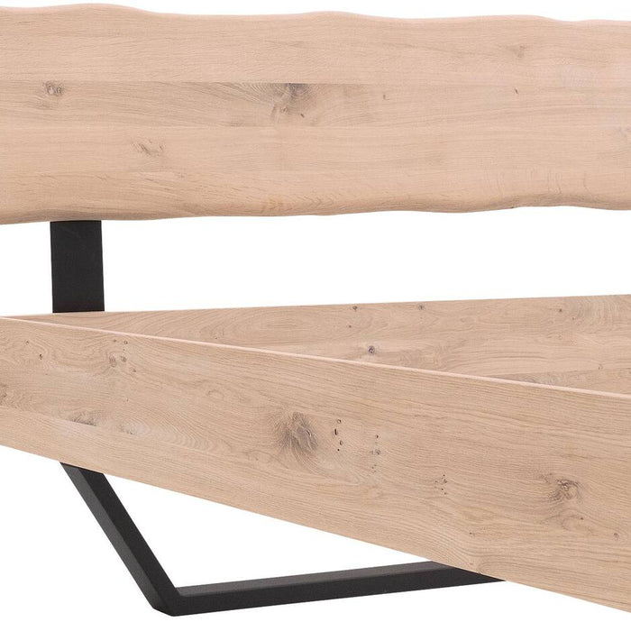Goossens Bedframe Slade, Bedframe 180 x 200 cm hoofdbord organisch