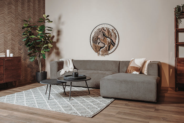 Anli-Style Tower living Glasgow 2,5-seater AL + Chaise Lounge R Grey