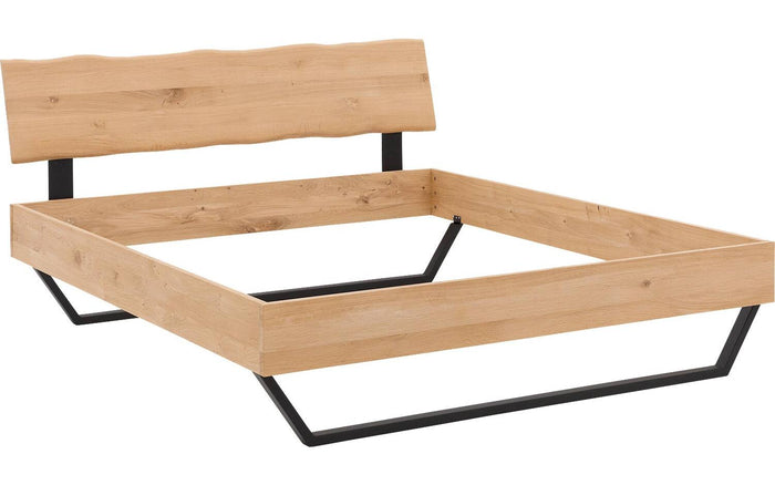 Goossens Bedframe Slade, Bedframe 160 x 210 cm hoofdbord organisch
