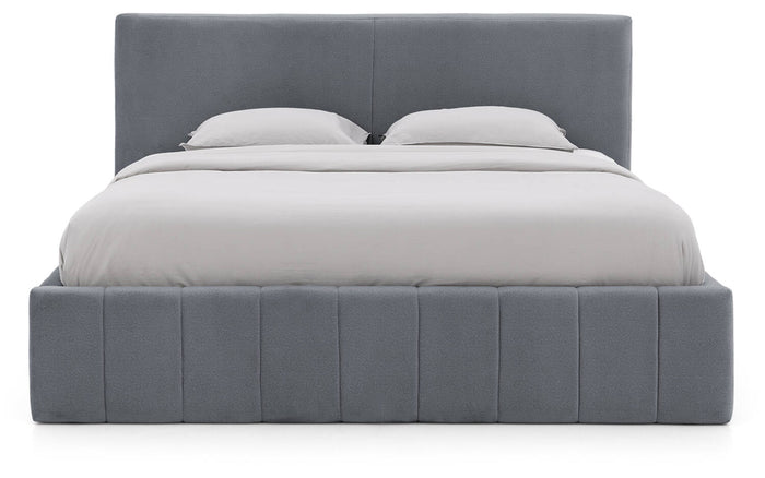 Goossens Bedframe Carte - 160 x 200 - Velours middengrijs 23 - Fluweel