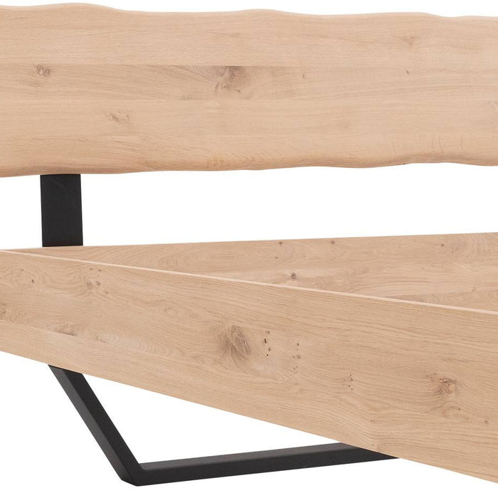 Goossens Bedframe Slade, Bedframe 160 x 220 cm hoofdbord organisch