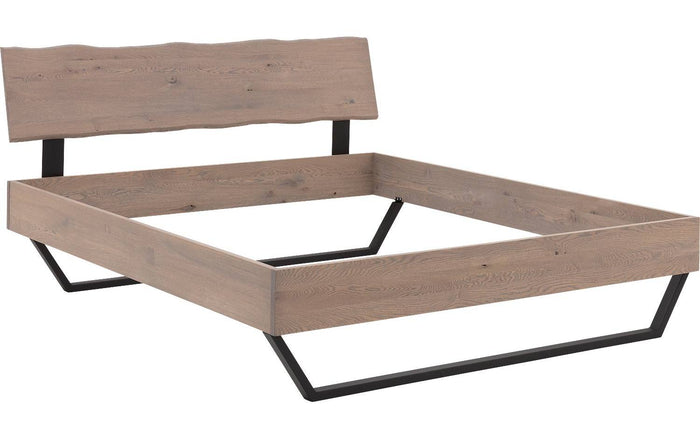 Goossens Bedframe Slade, Bedframe 180 x 220 cm hoofdbord organisch