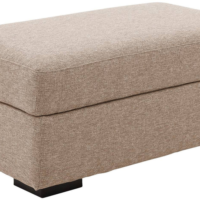 Goossens Hocker Lucca in stof grof geweven lever