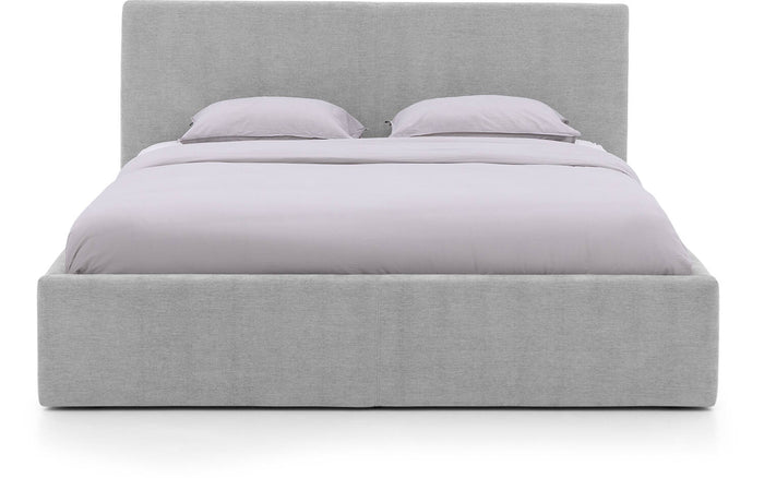 Goossens Bedframe Mysen Storage - 140 x 200 - Stof fijn geweven grijs