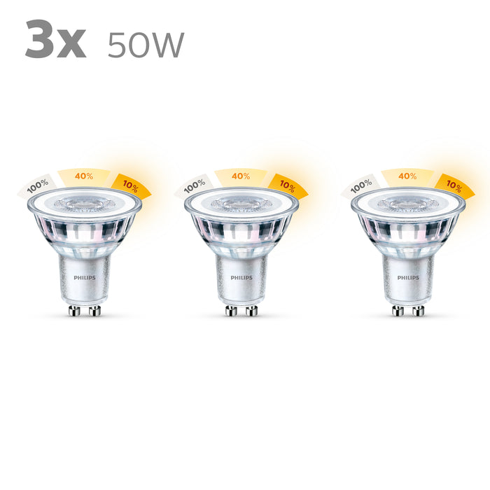 Philips LED Spot SceneSwitch - 50 W - GU10 - warmwit licht - 3 stuks