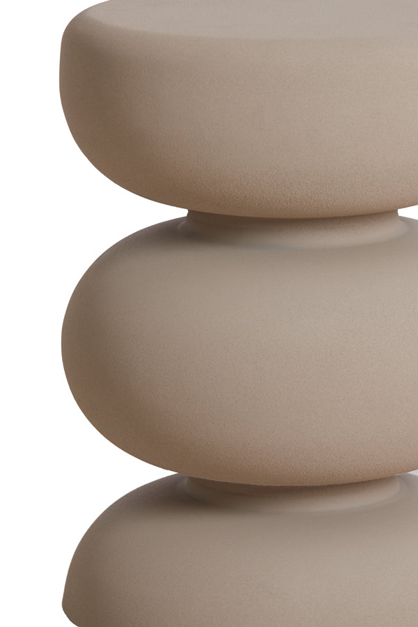 Light & Living Light&living Bijzettafel Ø35x46 cm KOBODO mat crème