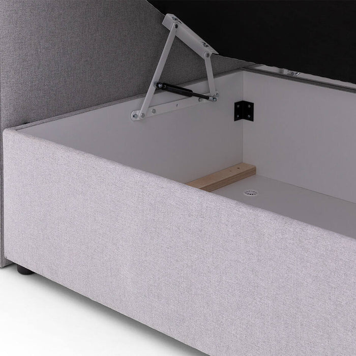 Goossens Boxspring Store met opbergruimte - grijs - 180 x 212 cm cm