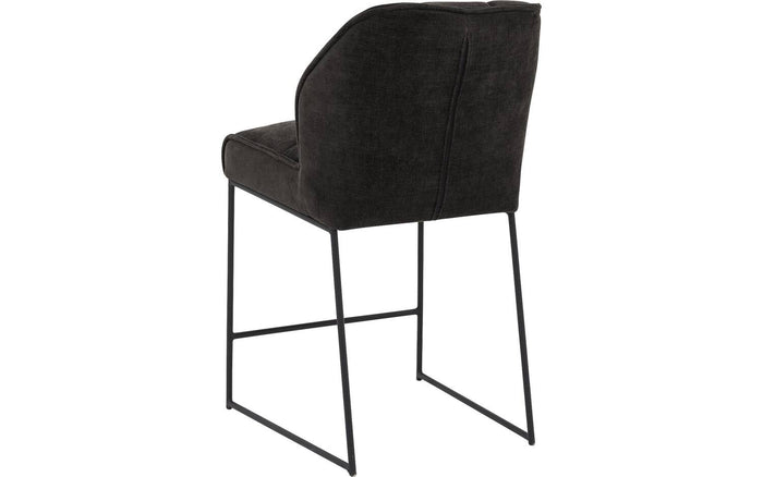 Goossens Barstoel Ronnie, Barstoel, zithoogte 72 cm - grijs Textiel