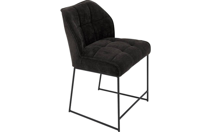 Goossens Counterstoel Ronnie, Counterstoel, zithoogte 65 cm - grijs