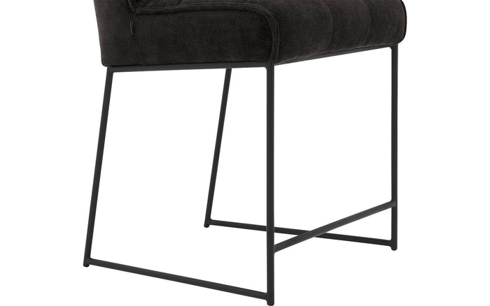 Goossens Counterstoel Ronnie, Counterstoel, zithoogte 65 cm - grijs