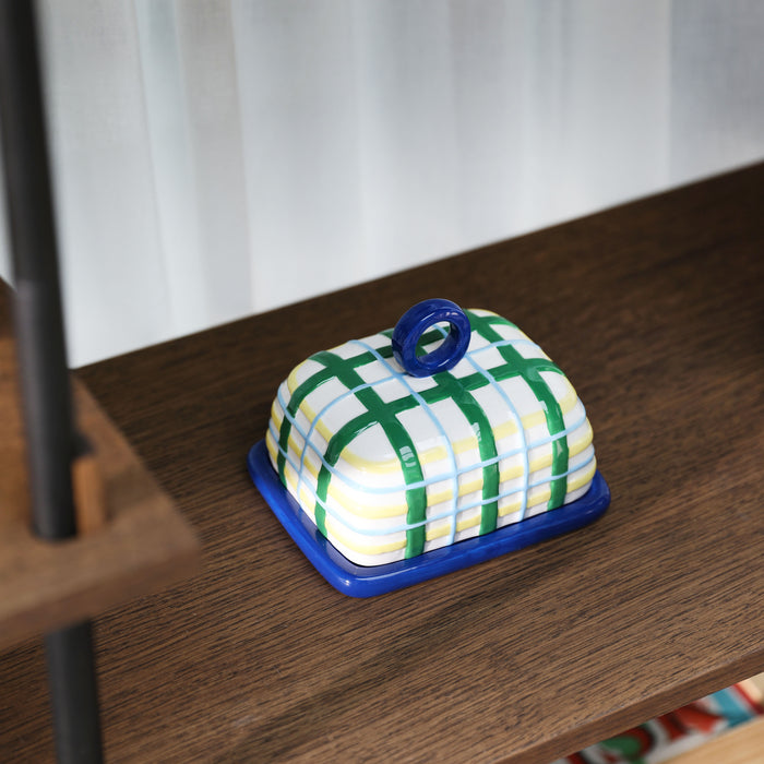 &k amsterdam Plaid Botervloot - Blauw